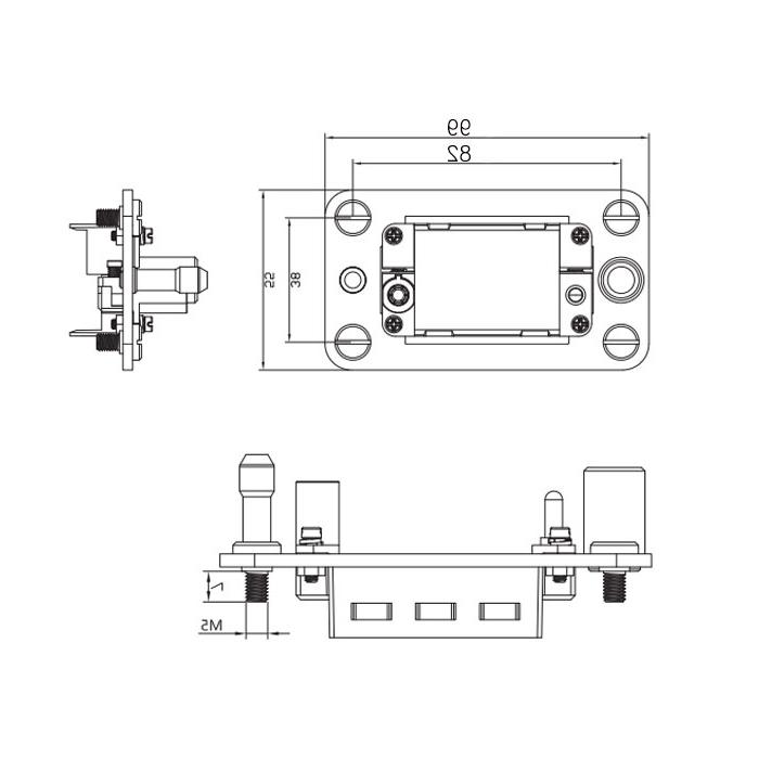 气/电快换模组、适配3个标准模块、H10B-M3-M 、09140101000